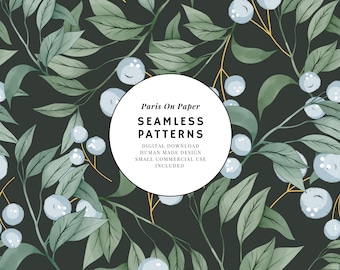 Berries Seamless Digital Surface Pattern,Digital Pattern Design for Fabric, Packaging,Stationery,Small Commercial Use Included