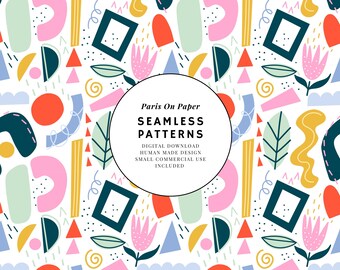Fun Abstract  Seamless Digital Surface Pattern, Digital Pattern Design for Fabric, Packaging,Stationery,Small Commercial Use Included