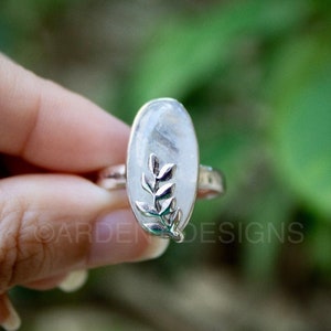 Rainbow moonstone ring Sterling silver jewelry, gift for her, Statement Rings, anniversary gift, boho ring