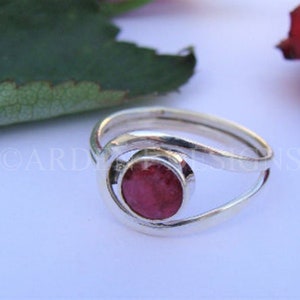 Ruby Ring, Red Ruby Gemstone Sterling Silver Ring, Dainty Ring, Ruby Jewelry, Promise Ring, Ruby Silver Ring, July Birthstone, Propose Ring