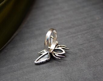 Sterling Silver Bee Ring: Nature Inspired Insect Jewelry - Etsy