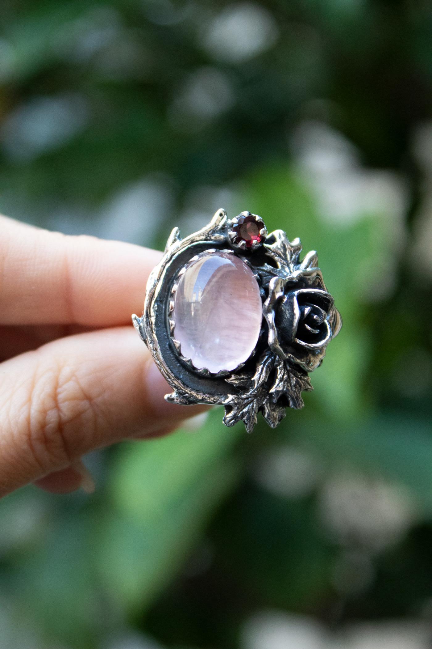 Bague toi et moi quartz rose France