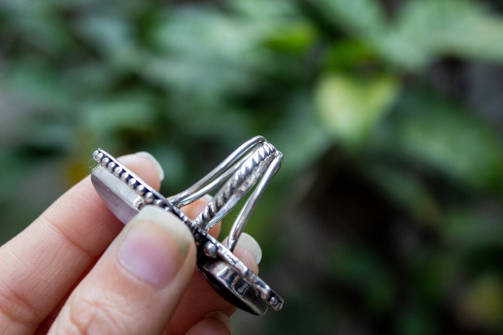 Anello In Argento 925 Fatto A Mano Con Pietre Naturali – Agata, Granato, Ambra, Quarzo Rosa – Stile Bohémien, Regalo Donna