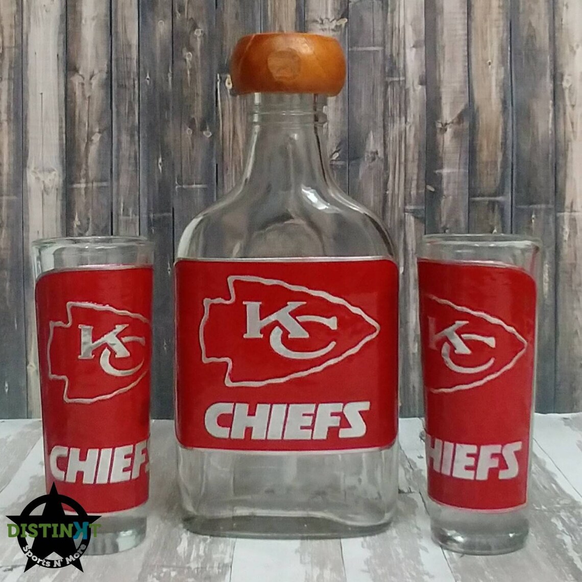Kansas City Chiefs Shot Glass Set Etsy