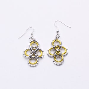 Cross Earrings Yellow