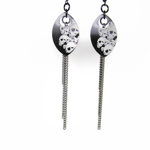 Skull Dragon Scale Earrings image 1