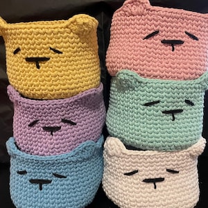 Crocheted Bear Basket