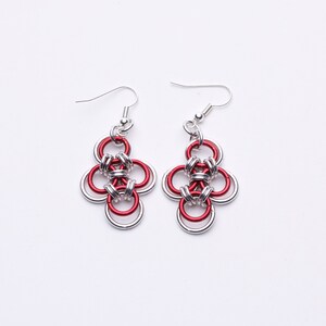 Cross Earrings Red