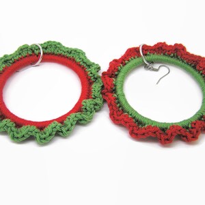 Dani Crocheted Xmas Earrings image 2