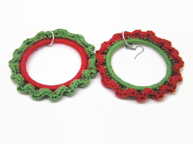 Dani Crocheted Xmas Earrings image 2