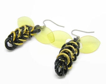 Boucles d’oreilles miel abeilles