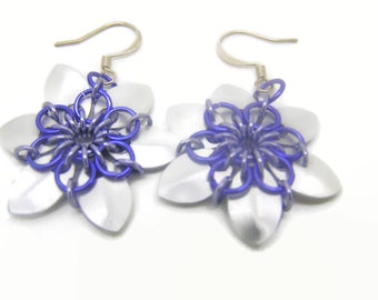 Boucles d’oreilles de fleur d’échelle