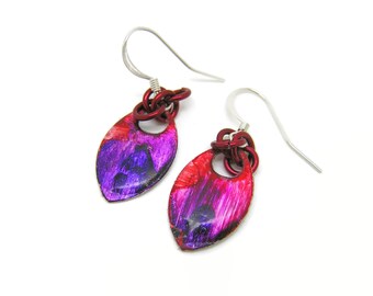 Hand Painted Scale Earrings