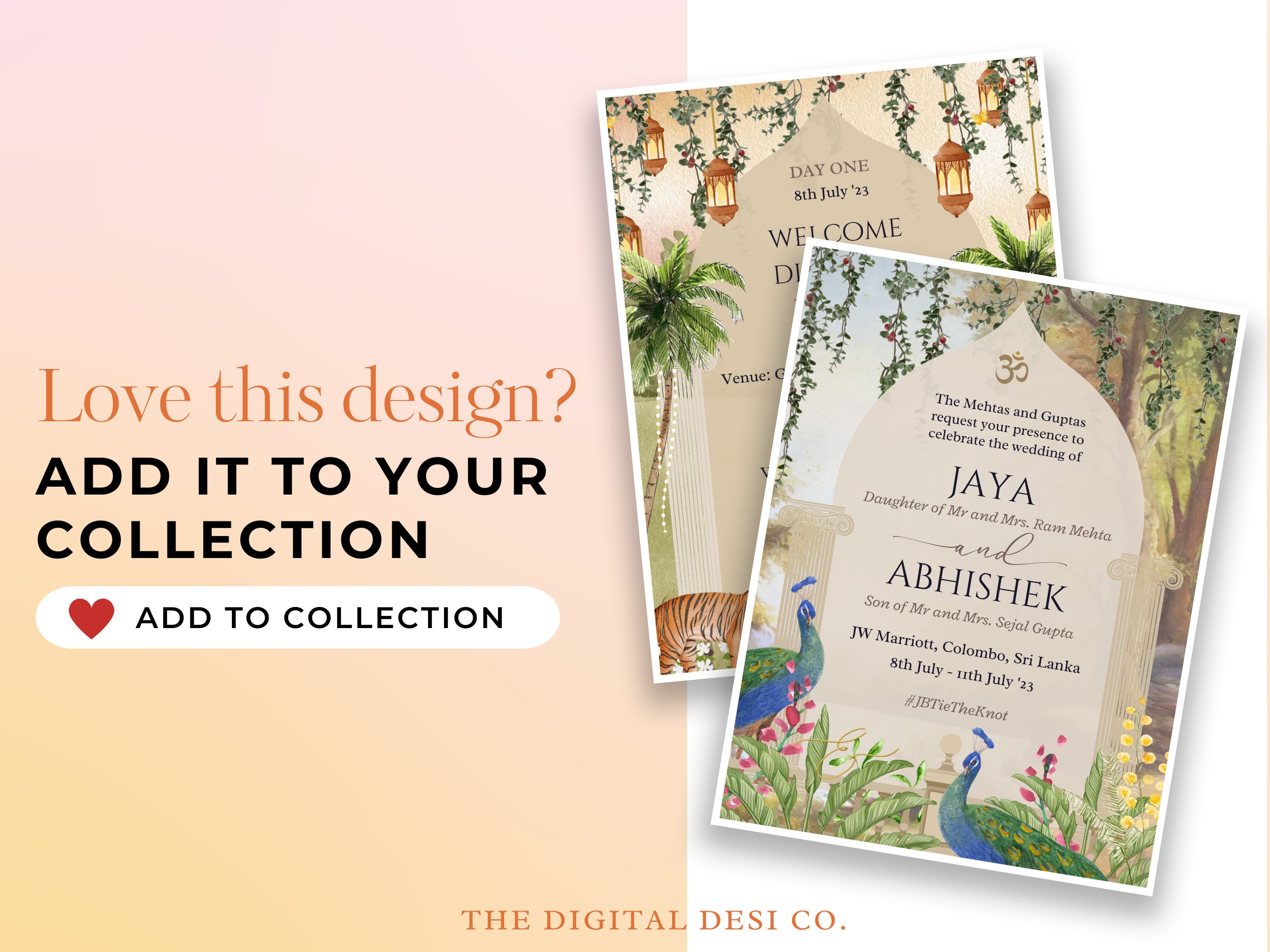 Customizable Indian Wedding Invitation 3 Day Royal Vibrant Canva