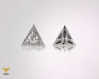 Trendy Gold Halo Diamond Earrings