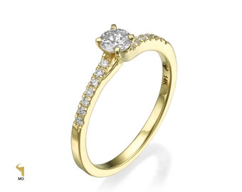Yellow Gold Diamond Statement Ring