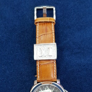 Ultra Rare Diamonds and Gold Watch Strap Keeper With Initials of Your ...