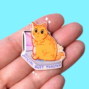 ginger tabby cat pin-orange cat pins-enamel pins-enamel pin- cute pins- cat pins- pins for display-pins for board-pins and brooches handmade