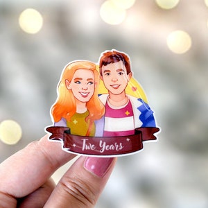 Custom Couple's Portrait Lapel Pin-Valentines day gift for mom-Commissioned Art Wedding Anniversary- Cartoon-Personalised gift-caricature