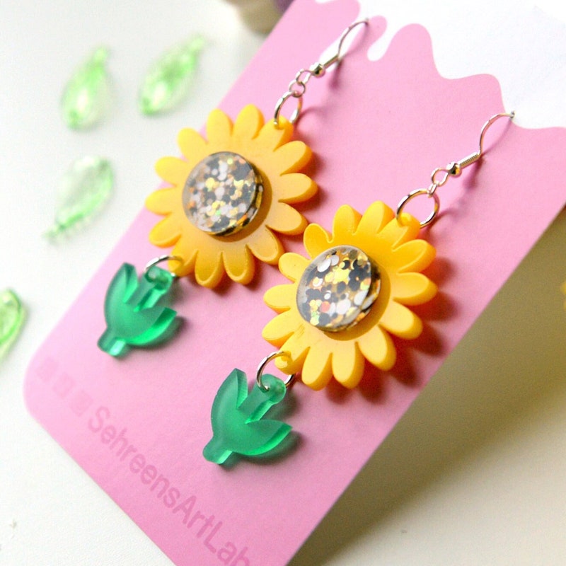 Yellow Earrings - Etsy