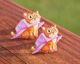 Cat Kawaii Enamel Lapel Pin-Cute Cat jewelry-Cat mom Gift-for Coworkers-pins for boards-pins for packpack-Adorable cat art-pins and brooches