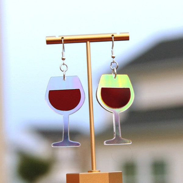 Mega Pint- Wine Earrings-Statement Earrings-Acrylic earrings-Winery-Wine glass dangle earring set-Cute earrings- Earrings for her