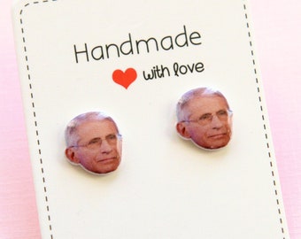Dr Fauci Earrings- Cute earrings handmade- Virus Earrings- Earrings for her- for kids- Earrings Set-