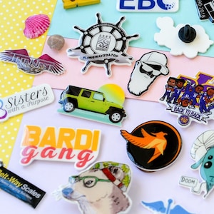 Custom Lapel Pins /Acrylic Brooch / Custom pin Art / Personalised Gift / Commissioned Art/Logo/Your Art /Made for You/Made on Order/Gift