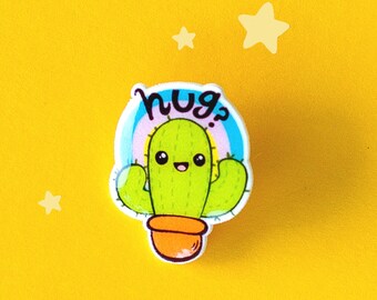 Kawaii Cactus Pin -Cactus lovers Pins- Gift for Her- for Him- Plant Lovers Enamel Pins - Birthday Gift for Mom -for Women - Brooch-Lapel Pin