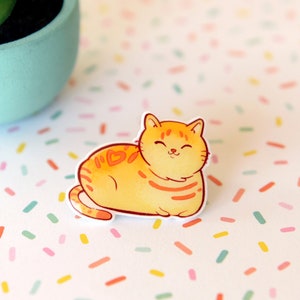 Cat Pin Orange Tabby Cat Enamel Pin Pins and Brooches Pins for