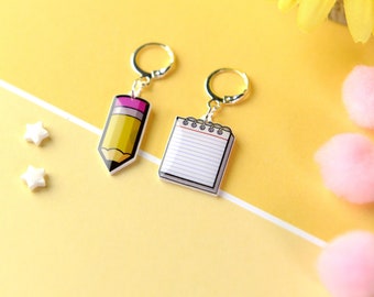Teacher earrings- pencil earrings- School earrings for Teachers jewelry - Journal earrings -School teacher cute earrings-Fun earrings