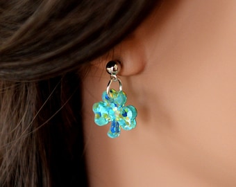 St patrick's day earrings-Clover Shamrock earrings- green earrings- irish luck earrings-Easter earrings decor-Shamrock jewelry-gift for her