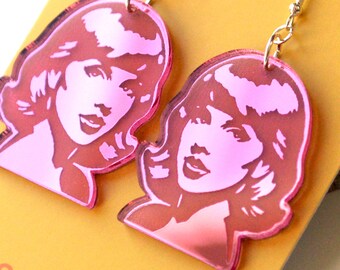 Female pop star earrings- Swiftie earrings - Pop culture Statement earrings- Gift for her-Cute earrings - Music lovers gift - Country music