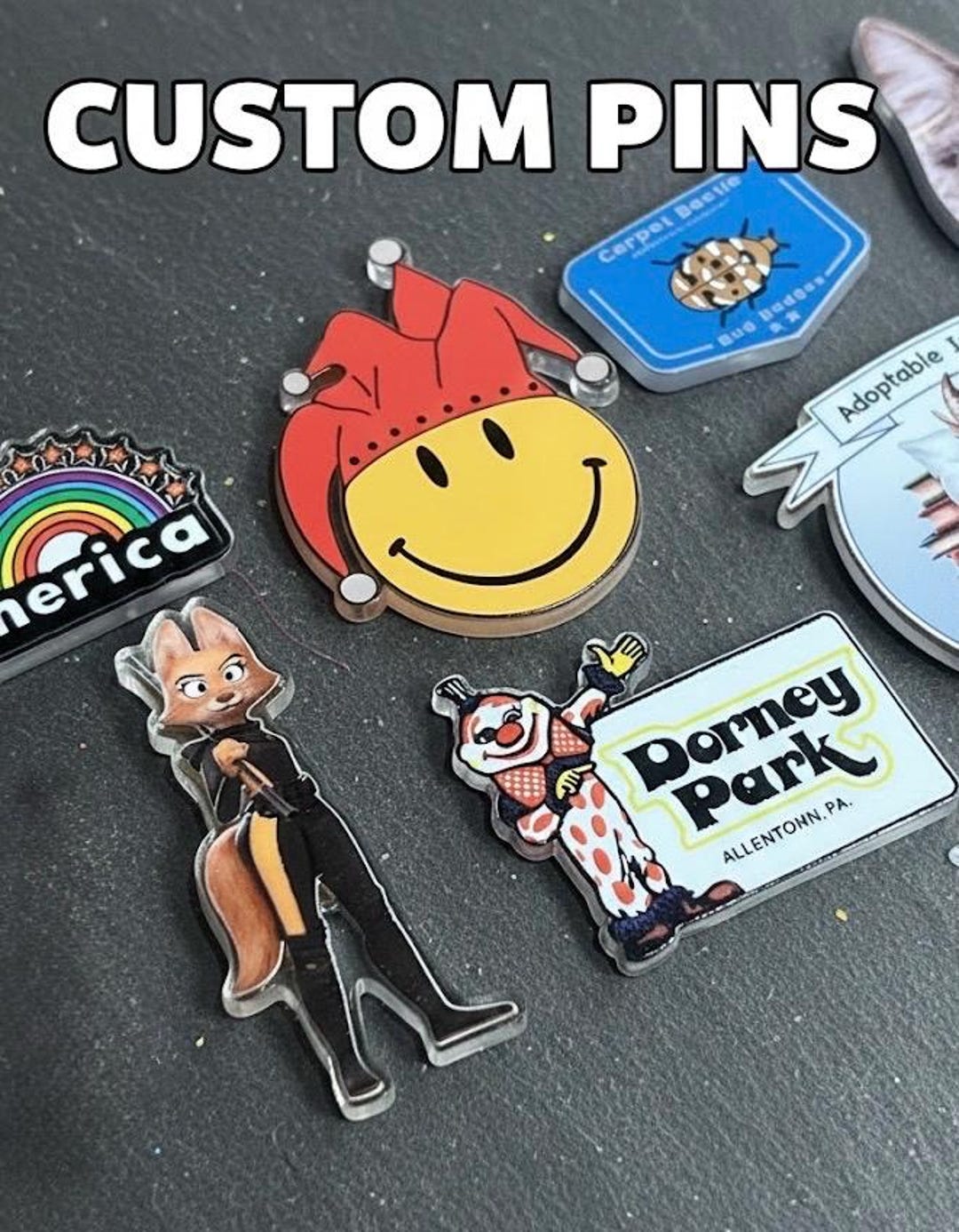 Custom Pin- Any Logo, Picture, Art, Design as a Personalised Gift - Etsy