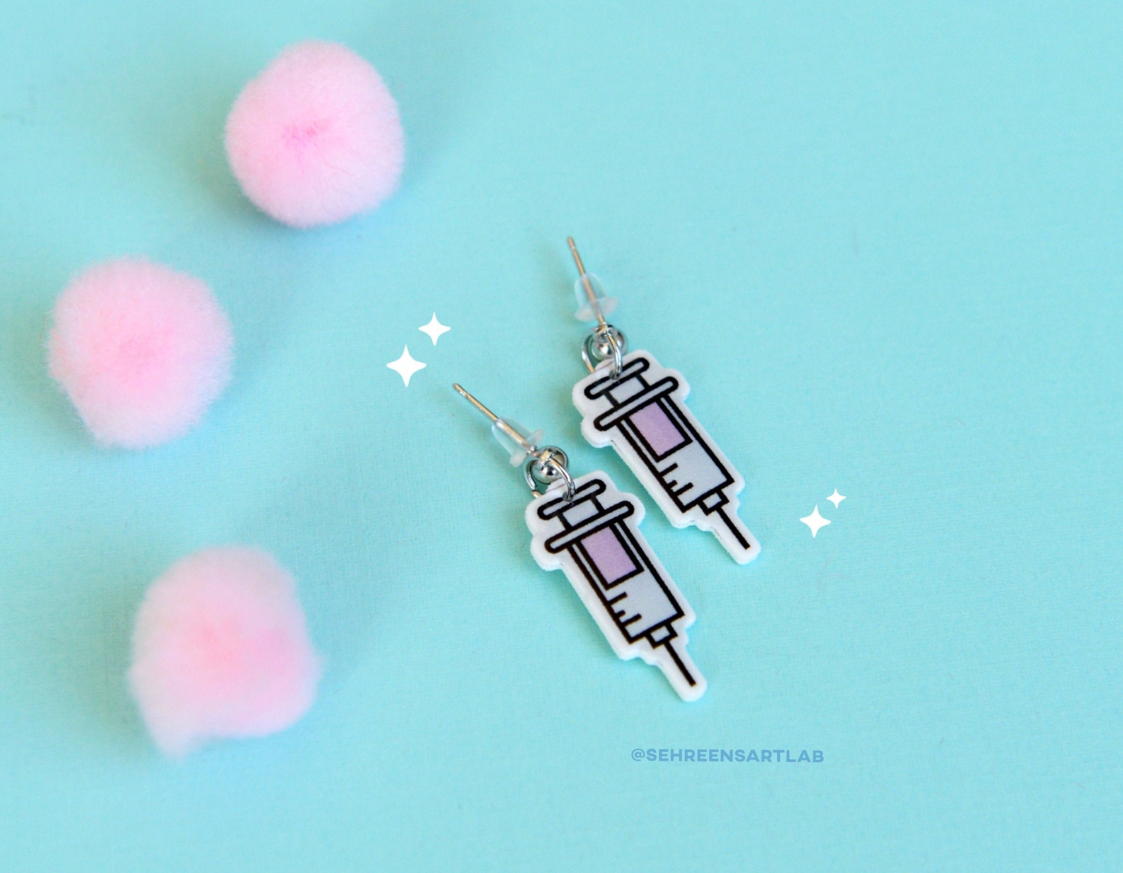 Cute Syringe Earrings Medical Nurse and Doctor Gift Gift for Etsy