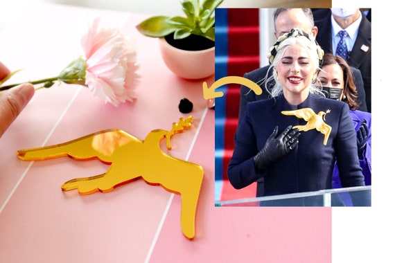 Lady Gaga on What Her Inauguration Dove Pin Means - Schiaparelli