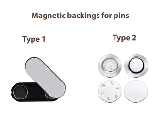 Magnetic Backings for Custom Pins - Add-On Only