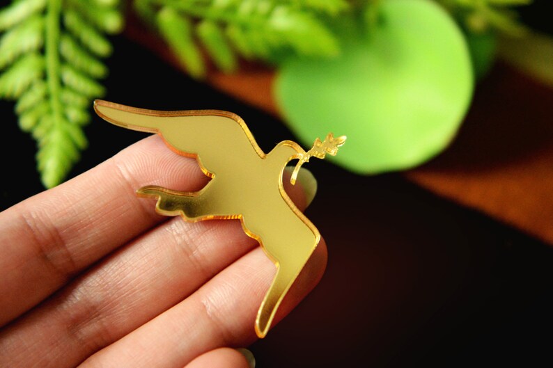 Dove Pin Lady Gaga Dove Cute Gold Broochpins for Boardpins Etsy