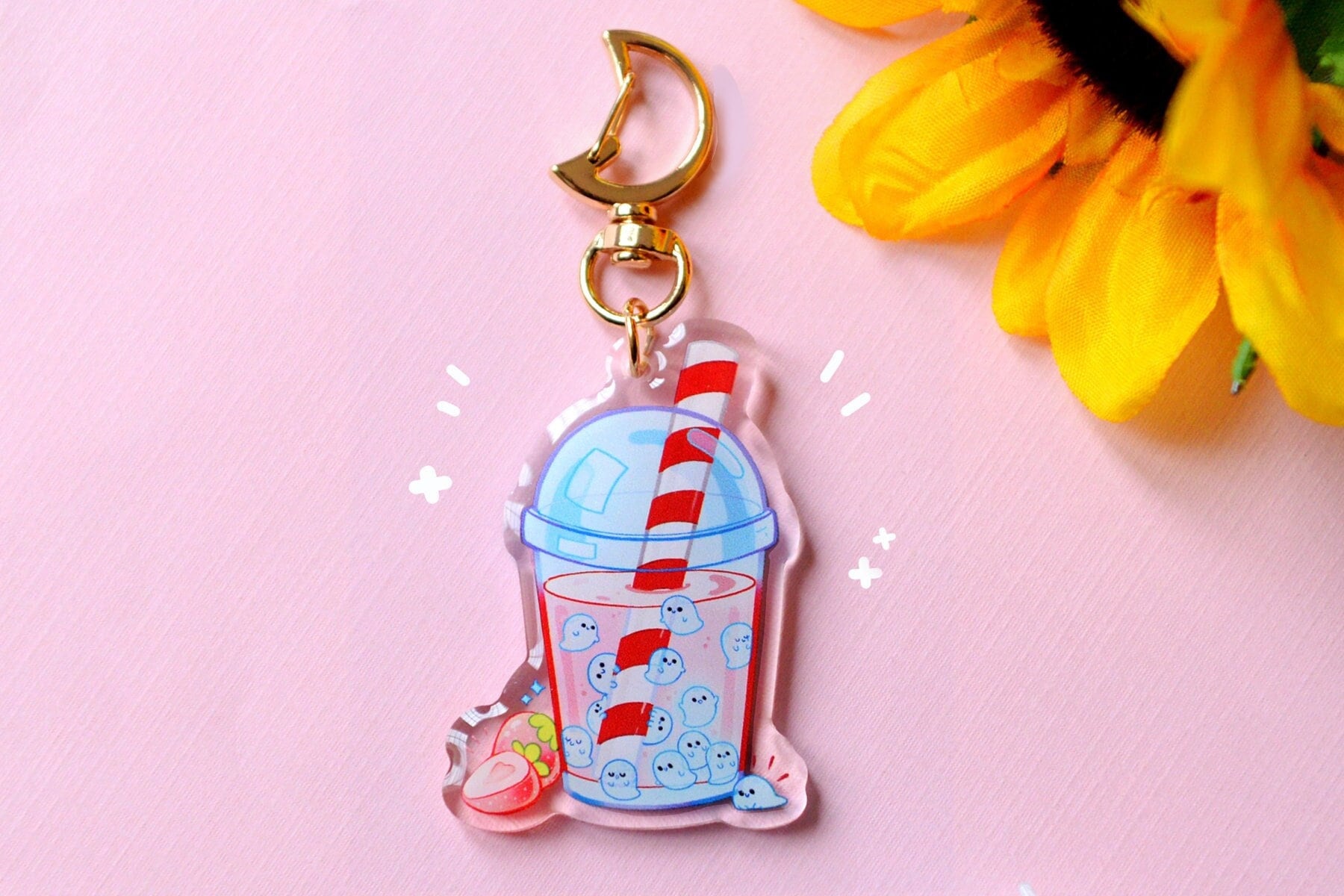 Bubble Tea Keychain Boba Tea Cute Keychains Cute Charm Etsy