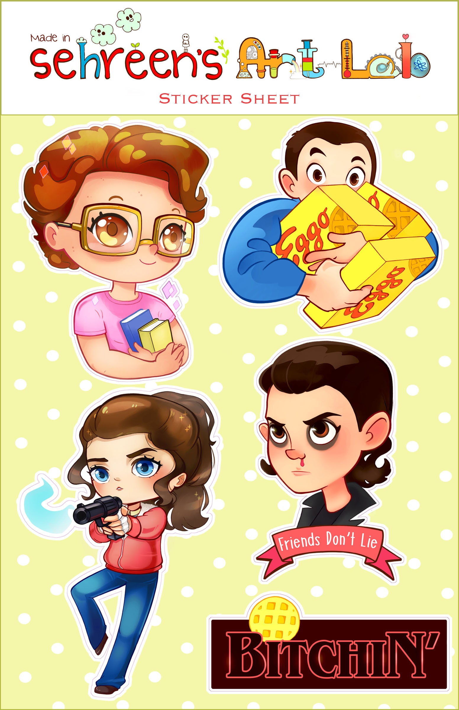 Stranger Things Inspired Sticker Pack Vinyl Stickers-kawaii - Etsy