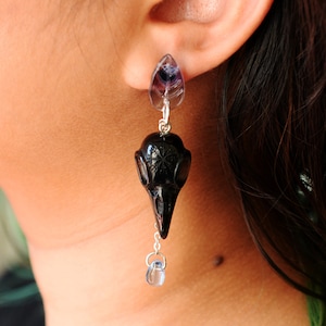 Witch doctor mask earrings- Halloween earrings dangle-Spooky earrings- Witchy aesthetic- Horror earrings- Gift for her-Halloween decor- gift