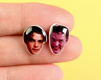 Scream Movie Stud Earrings: Billy Loomis & Stu Macher, Horror Jewelry