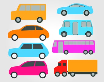 véhicule svg, clipart de véhicule, eps de bus, icône de fourgonnette, image de voiture, image clipart de camion, icônes de véhicule, icônes de véhicule de transport, dessin animé de véhicule