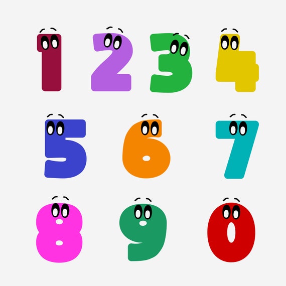 Numbers Svg Cartoons Number Eps 1 2 3 4 5 6 7 8 9 0 - Etsy Ireland Numbers Svg Cartoons Number Eps 1 2 3 4 5 6 7 8 9 0 - Etsy Ireland