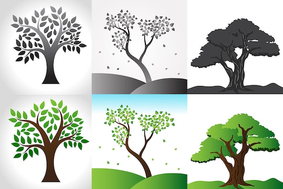 Tree Outline Svg, Tree Clipart, Tree Vector, Tree Clipart, Tree Realistic  Illustration, Oak Tree, Forest Tree, Tree With Leaves, Tree Eps - Etsy  Sweden