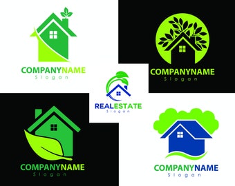 real-estate logo svg, green house logo design, house logo eps, house and leaf logo, house clipart eps, green hose clipart, house icon svg