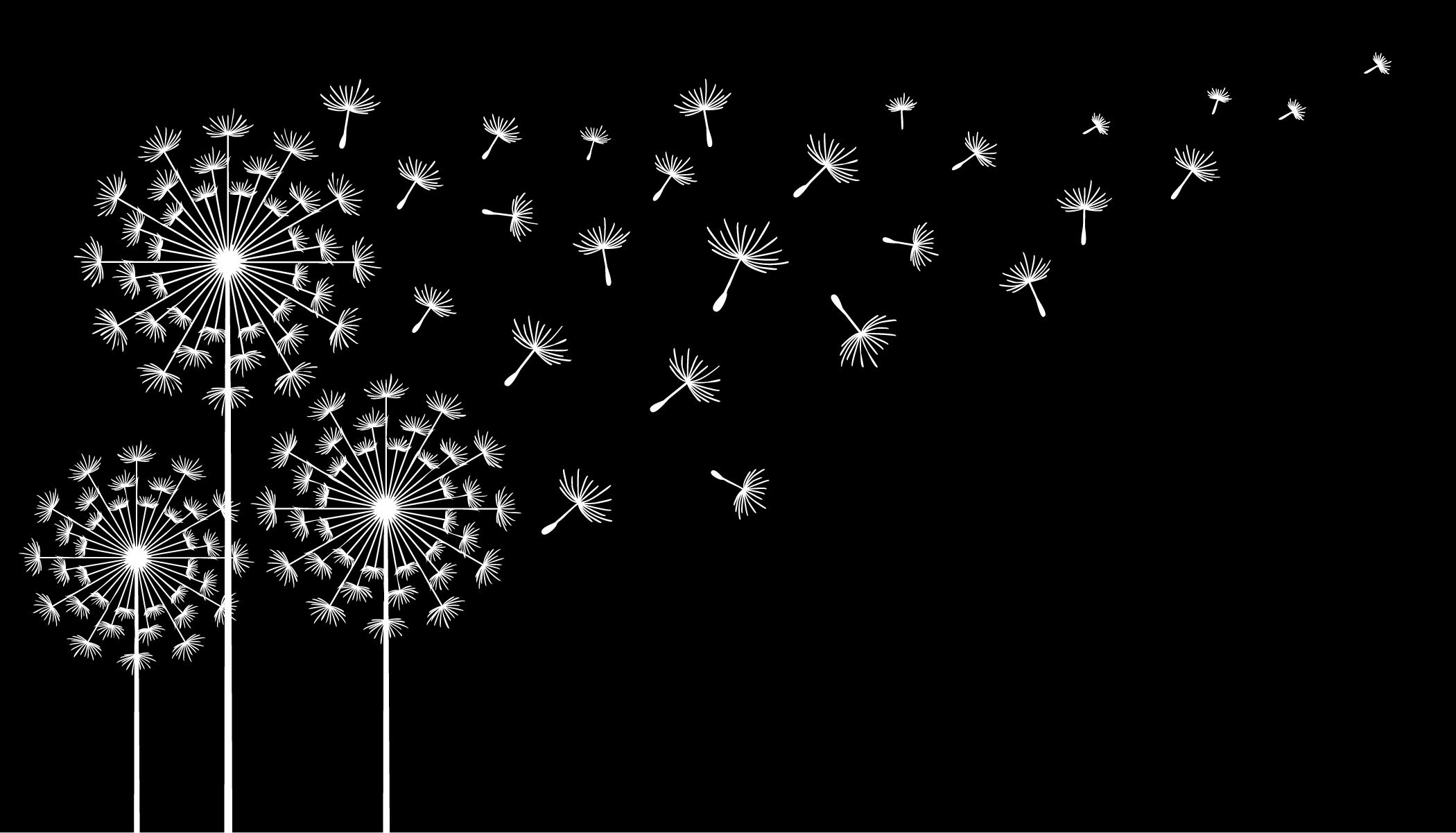 Dandelion SVG, Dandelion Wall Art Svg, Dandelion Blowing Eps, Dandelion