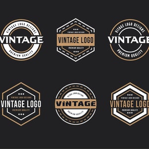 Simple Vintage Badge Logo Set Badge Logo Vintage Logo Retro - Etsy