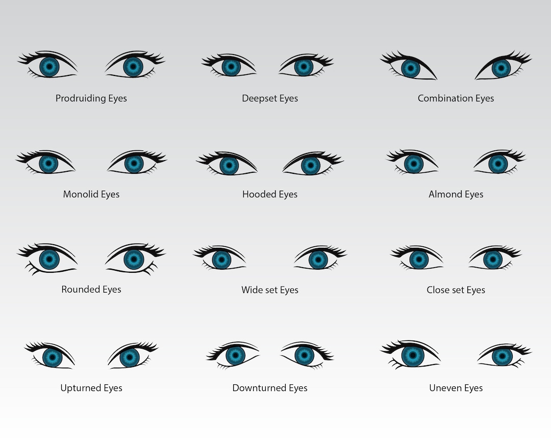 Human Eyes Vectors , Eye Types Collection , Eye Shapes, Eye Vector and