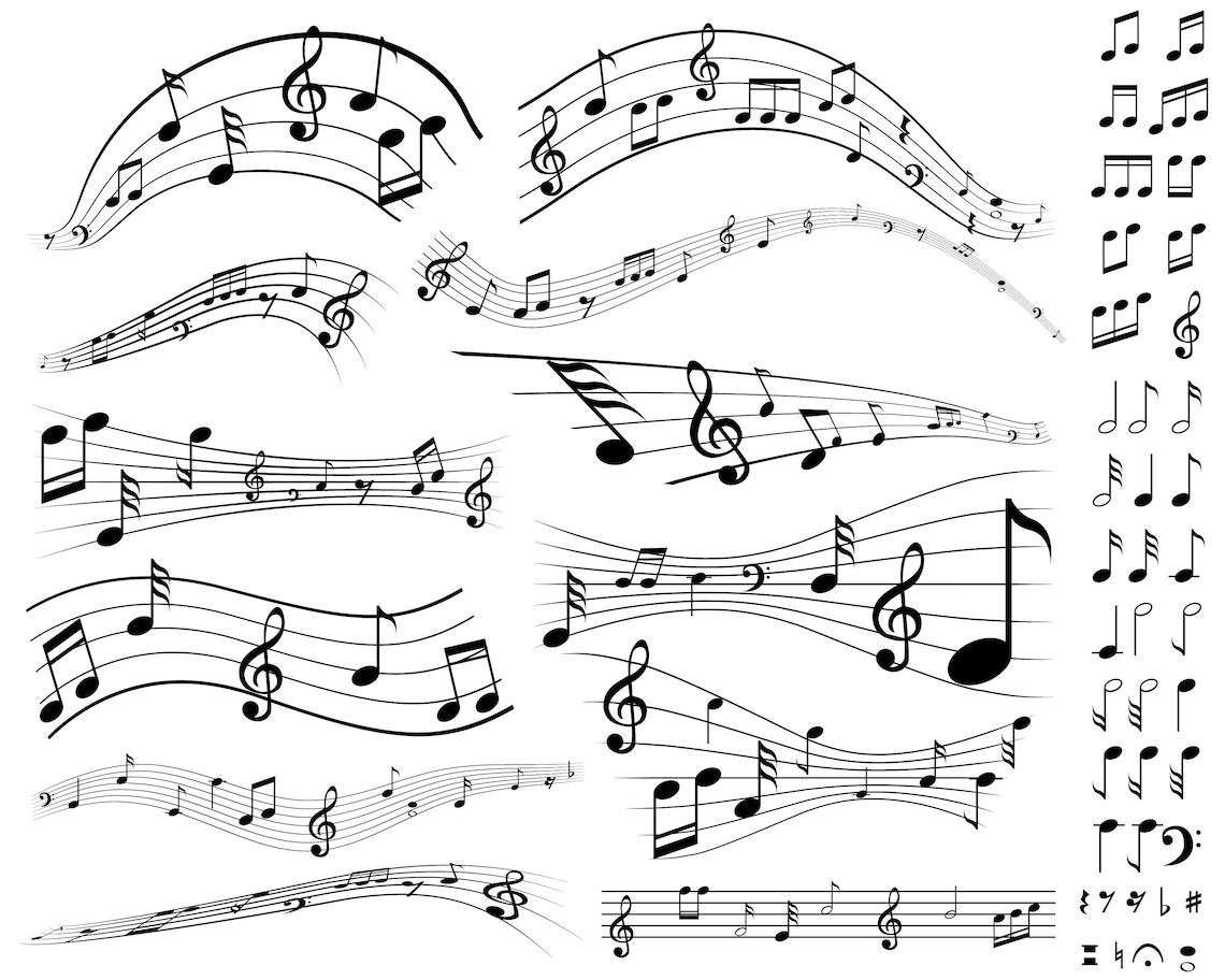 Stave Svg, Music Note Icons, Wavy Line Svg, Music Lines Svg, Stave Note